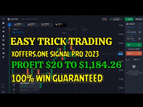 Easy Trick Trading | $20 to $1,184.26 - xoffers.one signal pro 2023 || quotex option strategy 2023