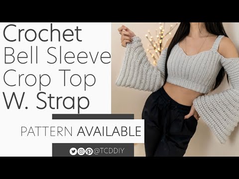 How to Crochet A Bell Sleeve Crop Top | Pattern & Tutorial DIY