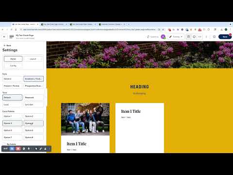 Editing Component Styles and Layout
