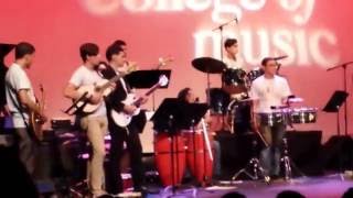 En los timbales en el Berklee in Puerto Rico Program.  Prof. Fernando Huergo.