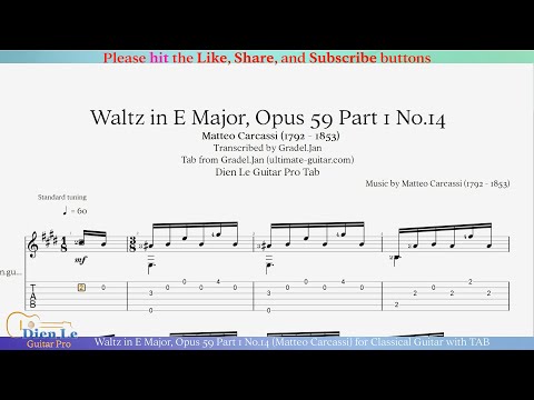 Opus 59 Part 1 No 14 - Waltz In E Major - Matteo Carcassi