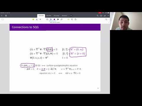 MPE webinars - week 6: Matthew Novack - The 3D Quasi-Geostrophic System on Bounded Domains