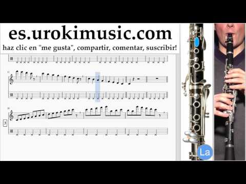 Tutorial de Clarinete Ariana Grande - Break Free Clases Notas Parte#1 um-927