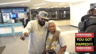 Rick Ross arriving at LAX Airport in Los Angeles