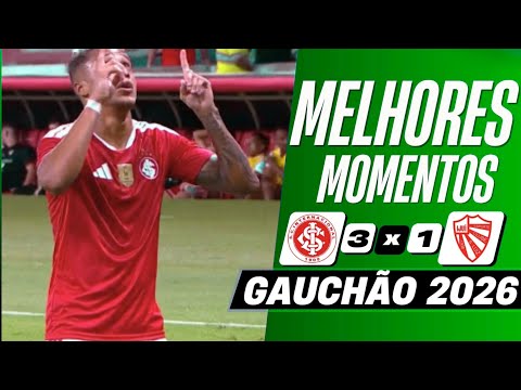 Gol de Vitinho! Internacional 3 x 1 São Luiz - Melhores Momentos - COMPLETO - Gauchão 2026