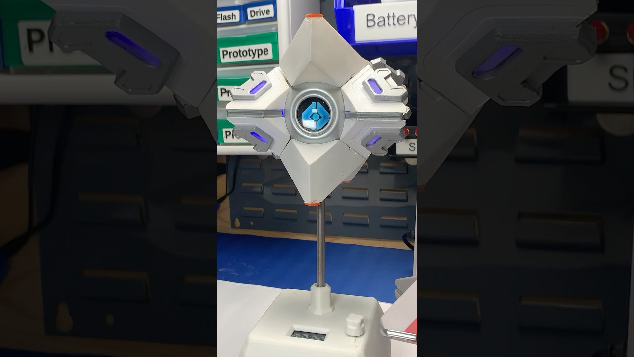 Functional Destiny Ghost With Rotating Shell #3dprinting #destiny2 #pcbdesign