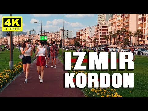 Walking in IZMIR KORDON | Walking Tour | July 2021| 4k UHD 60fps
