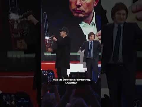 Elon Musk wields 'chainsaw for bureaucracy' gifted by Argentina's Milei | REUTERS