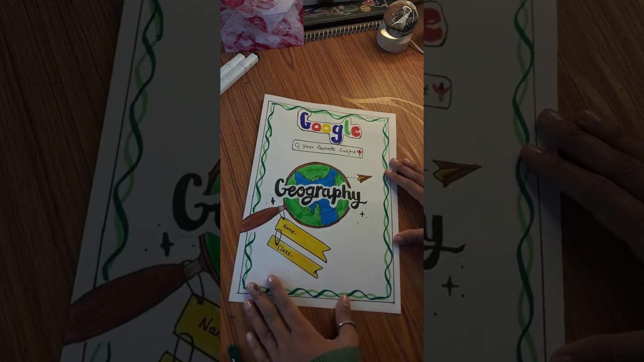 geography project front page design #art#frontpage #design #geogtaphy