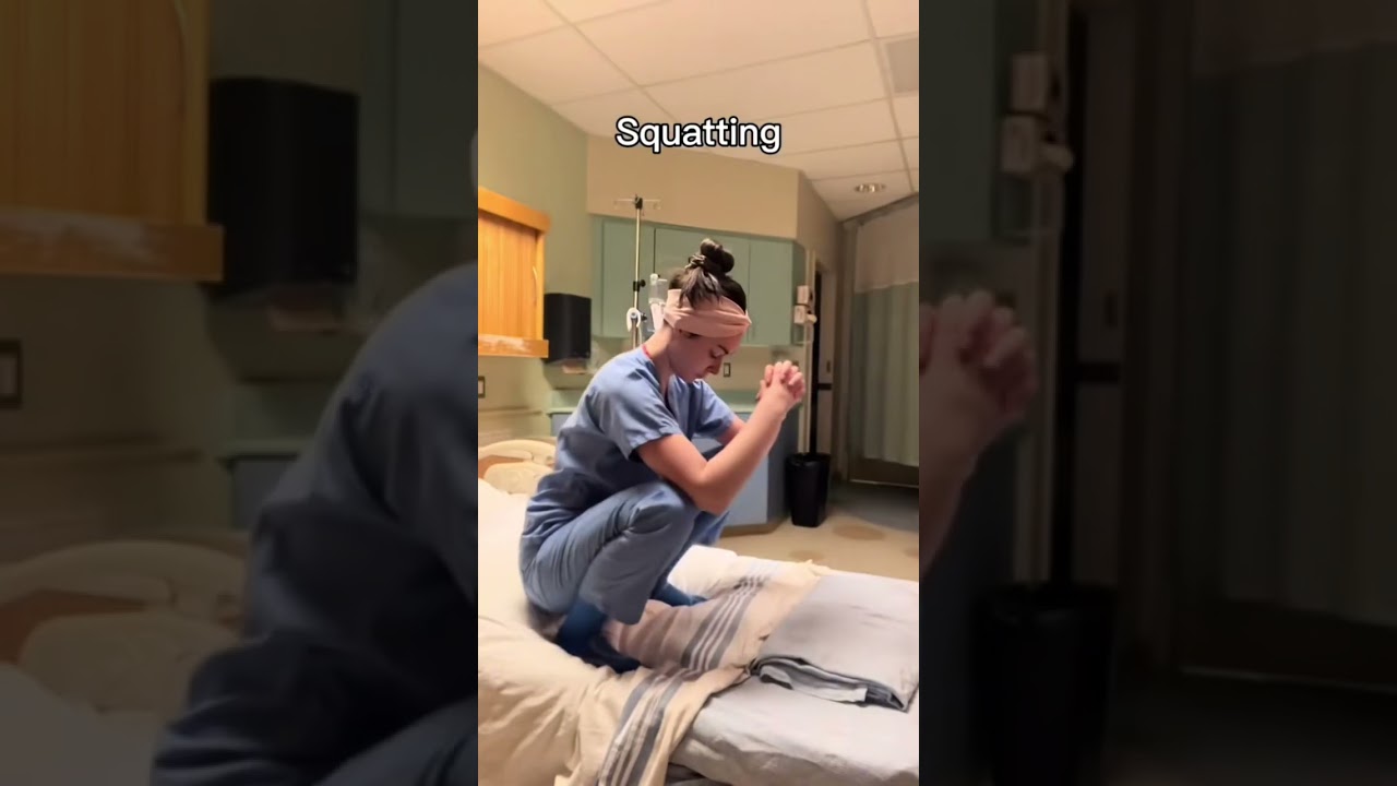 My favourite pushing positions as a labor & delivery nurse 👩‍⚕️🤰🤱 1️⃣ Standing – Gravity is your