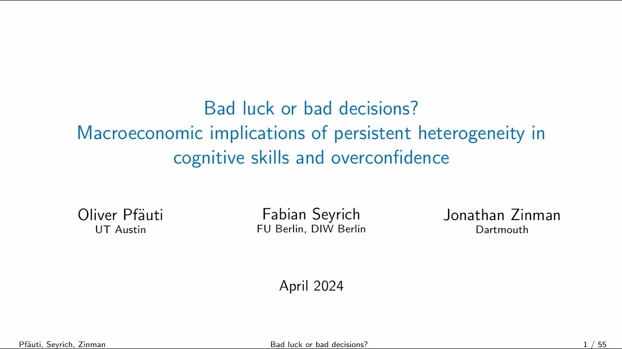 Bad Luck or Bad Decisions? | PEP2024