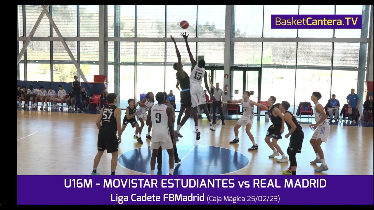 #Resumen U16M. ESTUDIANTES vs REAL MADRID.- Liga Cadete FBMadrid (25/2/23) #BasketCantera.TV