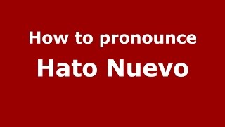 How to pronounce Hato Nuevo