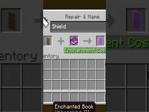 How to Make your Minecraft Shield OverPowered (Enchantments) #Shorts