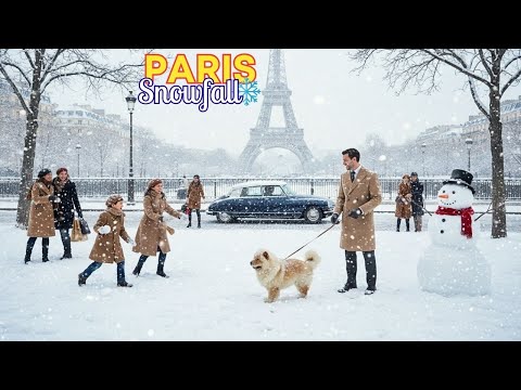 5 January 2026 – Paris Snowfall ❄️ Neige à Paris | 4K Paris Walk in the Snow