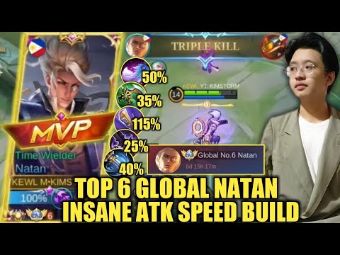 NATAN PATCH AND UPDATE!! NATAN BEST BUILD 2022 ATTACK SPEED ABUSE!!! (MUST TRY!)| TOP 6 GLOBAL NATAN