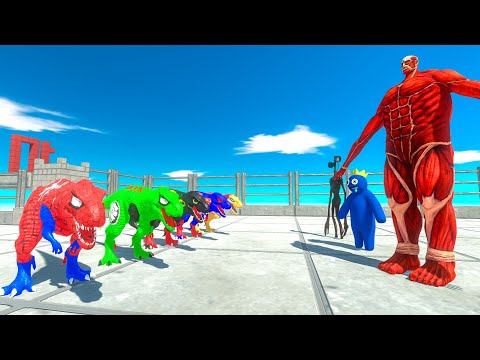 5x SPIDER T-REX, SUPERMAN T-REX MARVEL DEATH RUN HUNTING COLOSSAL TITAN - JURASSIC WORLD EVOLUTION