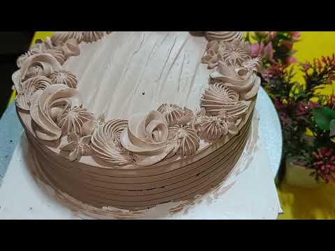 Chocolate cake recipe ll 1kg chocolate cake design ll New design chocolate cake ll