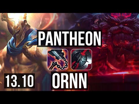 PANTHEON vs ORNN (TOP) | 9/1/5, 2.0M mastery, Legendary | KR Master | 13.10