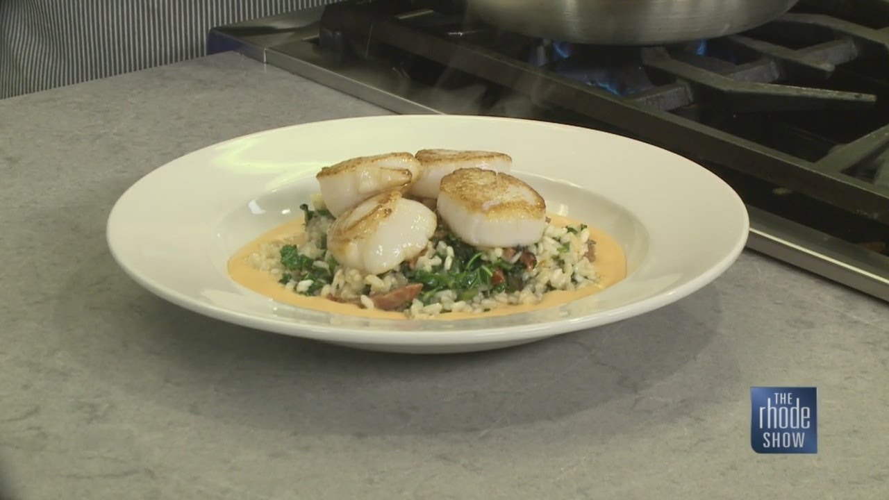 In the Kitchen: Scallops over risotto