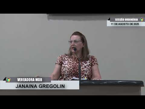 CMBTE - USO DE TRIBUNA PELA VEREADORA JANAINA GREGOLIN - MDB