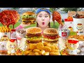 Mukbang 하이유의 공원 피크닉 먹방!🍔햄버거 치킨 Hamburger nugget Noodles EATING SOUNDS | HIU 하이유