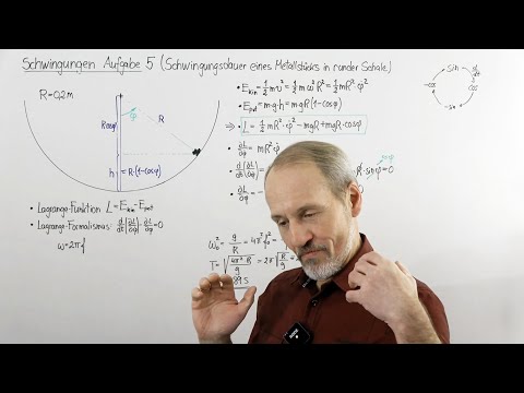 PHYSIK AUFGABEN (Schwingungen) - Aufgabe 5: Schwingungsdauer eines Metallstücks in runder Schale