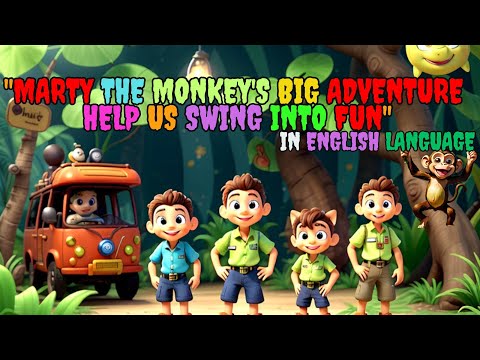 "Marty the Monkey's Big Adventure: Help Us Swing into Fun in English 🐵🌴"