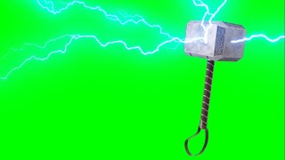 Green Screen Catching Thor’s Hammer Mjolnir effe
