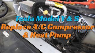 Tesla Model Y & S | Replace AC Compressor and Heat pump