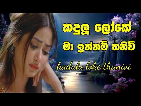 කදුලු ලෝකේ මා ඉන්නම්😔😔|kadulu loke ma innam|sinhala songs |punsiri soisa sinhala songs