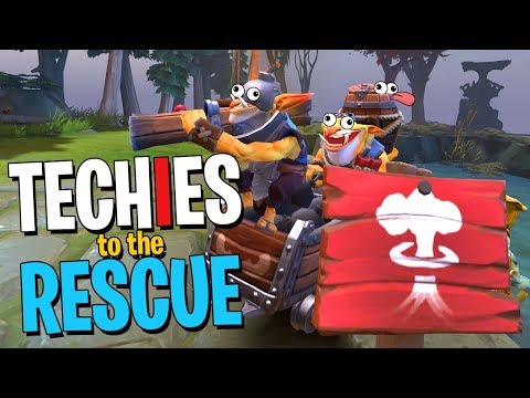 Techies to the Rescue - DotA 2 Funny Moments