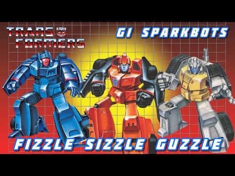 FLYING SLARKS! Transformers G1 Sparkbots Fizzle, Sizzle, and Guzzle 4K video Review