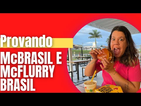 PROVANDO O McBRASIL E O McFLURRY BRASIL - SANDUÍCHES DA COPA DO MUNDO 2022 DO MCDONALD'S