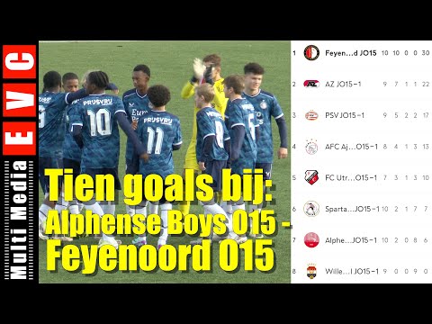 Tien goals maar liefst bij Alphense Boys O15 tegen  Feyenoord O15 | Zaterdag 11 november 2023