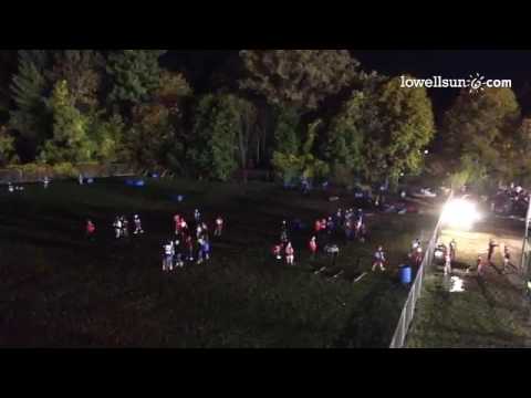It's kid heaven over on the practice field at #Tewksbury #football under lights. #lowturkeytab @lowe