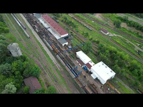 Stacja towarowa Kraków - Prokocim #kraków #Krakow #pociąg #train #drone