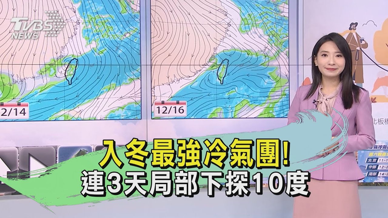 天氣/入冬最強冷氣團! 連3日局部下探10度