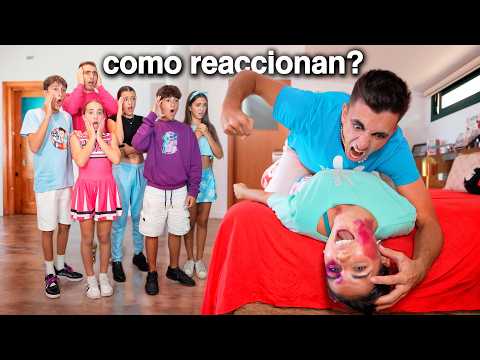 PEGO A MI NOVIA DELANTE DE LOS NIÑOS...¿Qué harán?** Experimento Social!