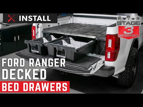 2019-2023 Ford Ranger DECKED Truck Bed Storage install