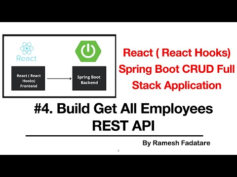 React Hooks Spring Boot CRUD Full Stack App 4 Build Get All Employees REST API | Postman