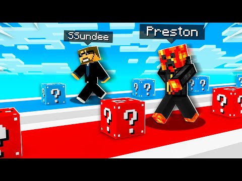 ULTIMATE 1v1 Lucky Block Race vs SSundee!