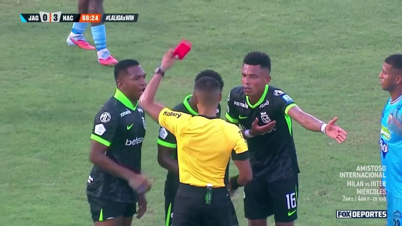 TARJETA ROJA Andrés Román | Jaguares de Córdoba 0-3 Atlético Nacional | Clausura 2026 | Liga Dimayor