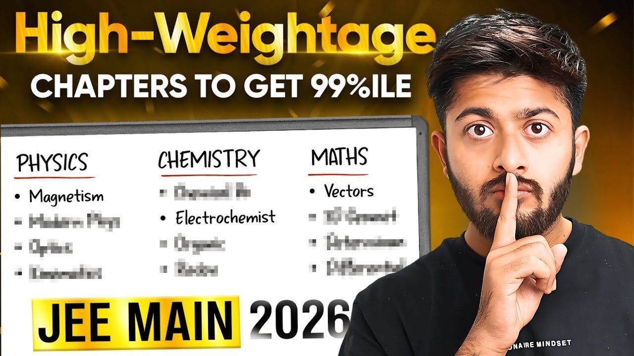 🔴Most Important Chapters for JEE 2026 - DONT MISS THIS🔴 #jee #iitjee #iit 