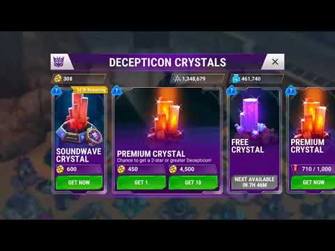 Transformers Earth Wars 4* Crystal Opening