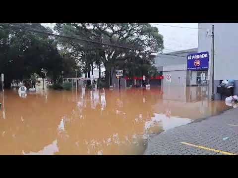 Enchente Montenegro Praça Rui Barbosa 03 de maio de 2024