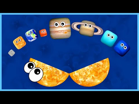 Square Planets COMPILATION | Hungry SUN 2 | Planets SIZES for BABY | Funny SQUARE Planets for kids