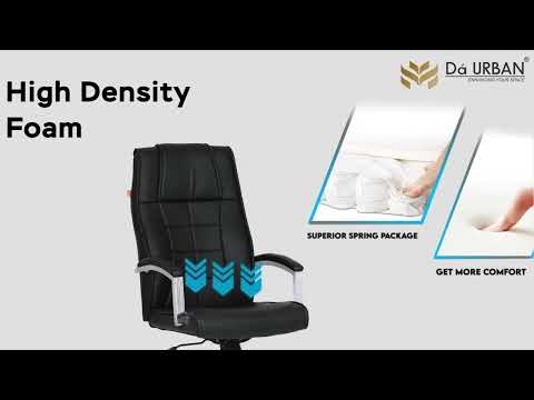 Da Urban  Denmark High-Back Office Revolving Chair (Black)