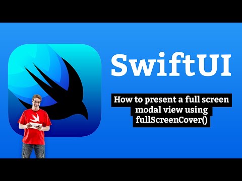 How to present a full screen modal view using fullScreenCover() – SwiftUI thumbnail