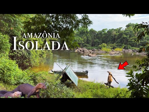 Aventura SELVAGEM em meio a FLORESTA Amazônica os PEIXES estavam ativos e os ANIMAIS deram um SHOW 